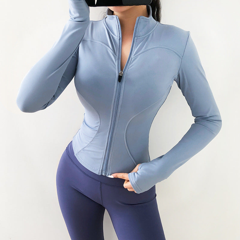 Crop-Tops Sweatshirts Gym Jacket Fitness Coat - Minihomy