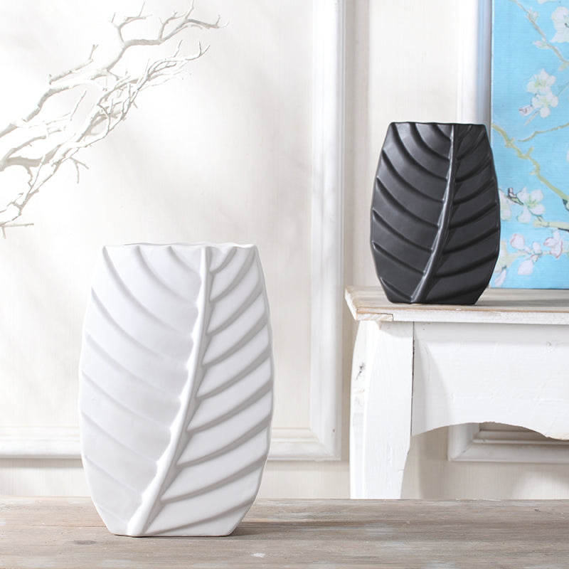 Modern Leaves Shape TV Cabinet Nordic Table Decorations Home Decor Luxury Ceramic Vase - Minihomy