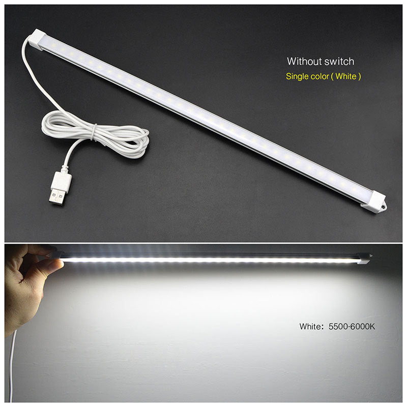 USB Book Light with 3 Colors & Switch - Reading, Bookcase & Hard Light Bar