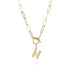 Letter Necklace Real Gold Plated Trend Hip Hop Necklace - Minihomy