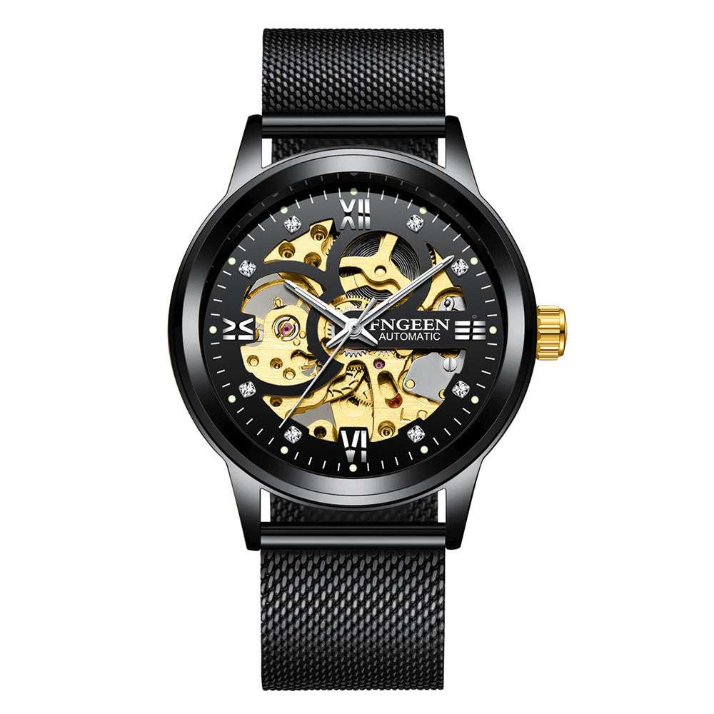 Fashion Luxury Luminous Waterproof Steel Band Mechanical Watch - Minihomy