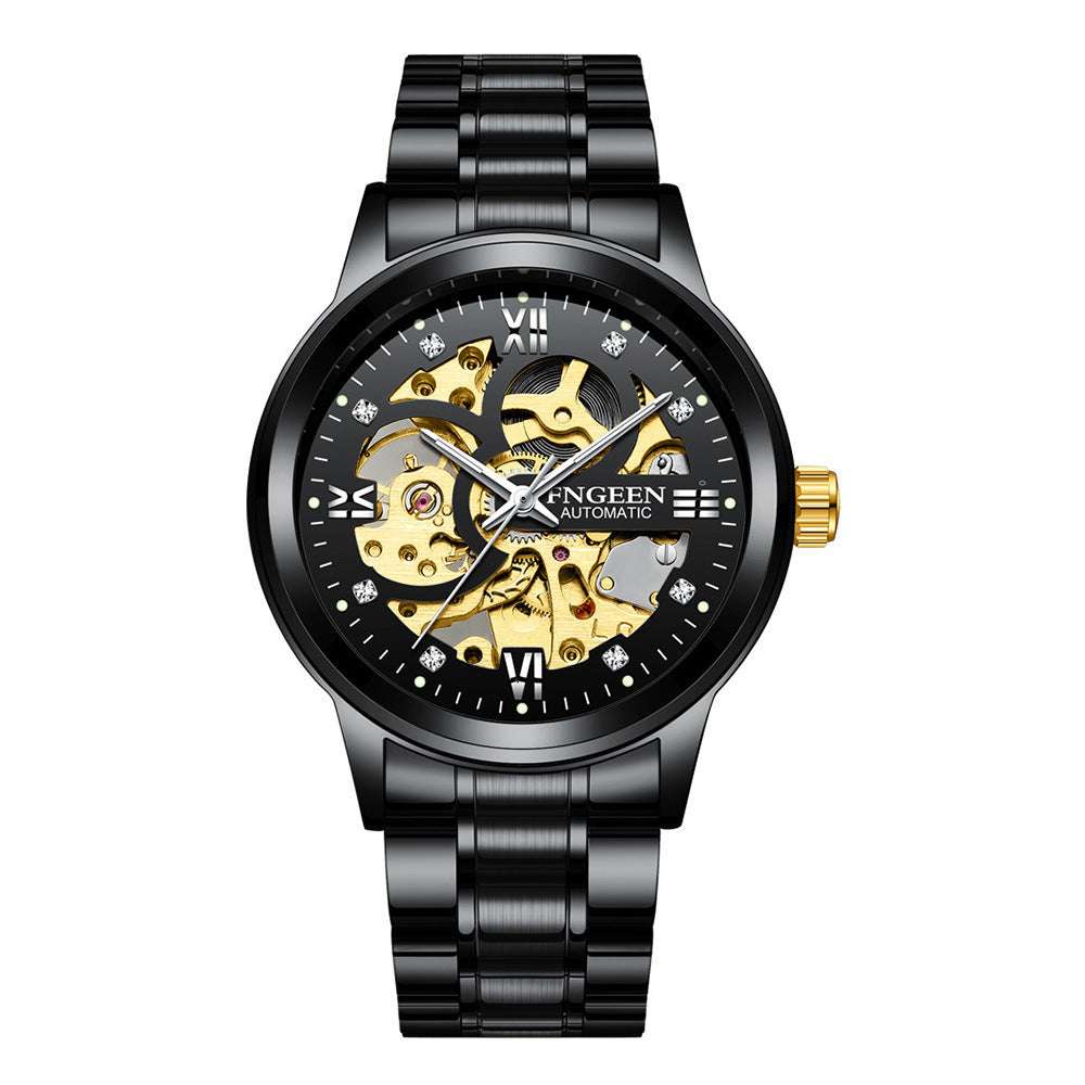 Fashion Luxury Luminous Waterproof Steel Band Mechanical Watch - Minihomy