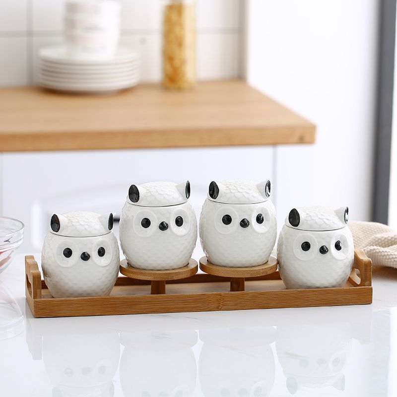 Household Ceramic Kitchen Spice Box Set - Minihomy