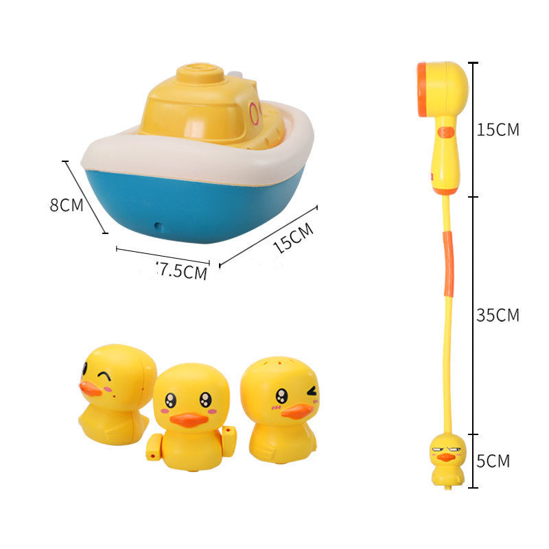 Baby Plastic Bathroom Toy Sprinkler Accessories Electric Duck Shower Ball For Bathtub - Minihomy