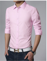 Business Shirt Candy Color Men's Casual Long-Sleeved Shirt - Minihomy