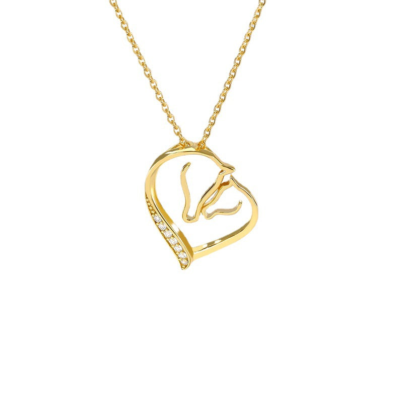 Classic Love Heart Pendant Women's Heart Necklace - Minihomy