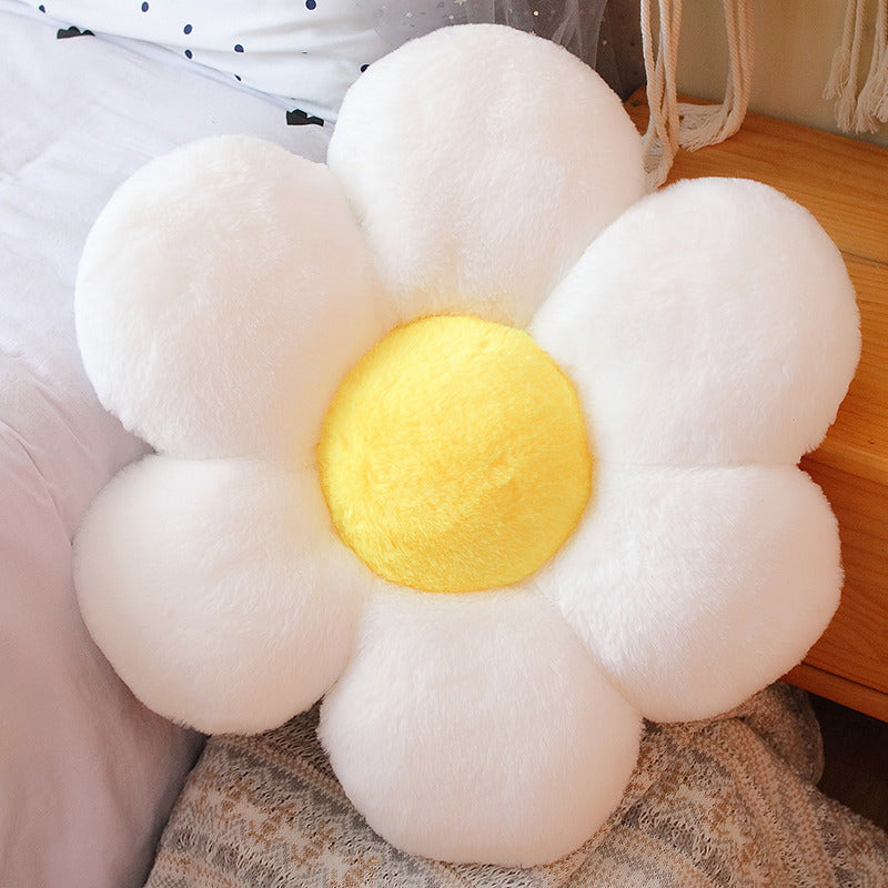 Color Flower Pillow Sun Flower Plush Cushion - Minihomy