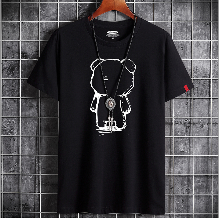 Mens Casual Bear Anime T Shirt - Minihomy