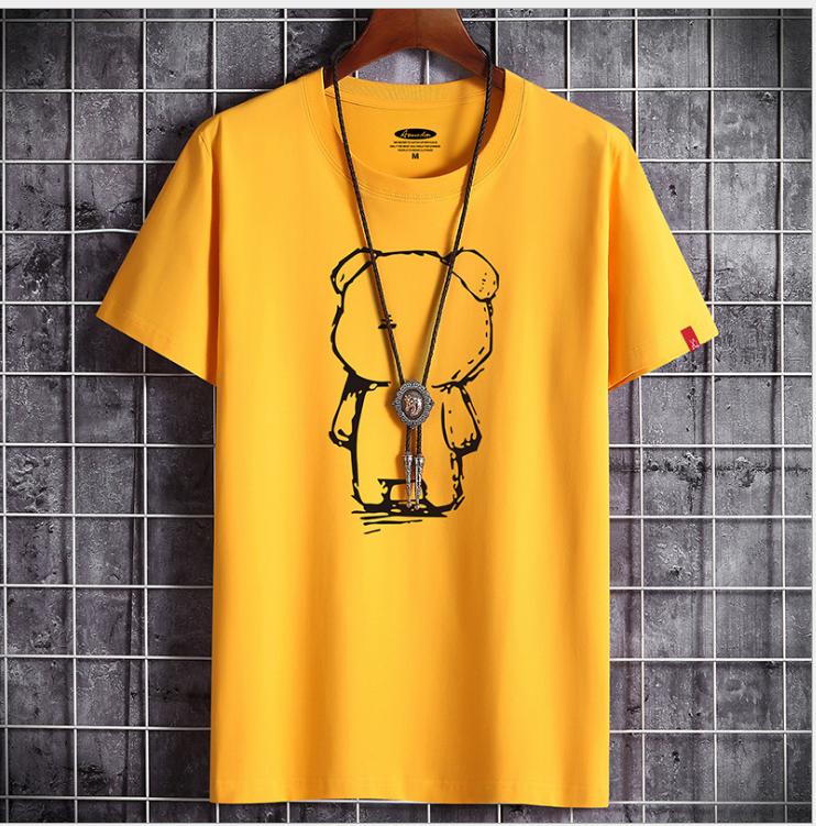 Mens Casual Bear Anime T Shirt - Minihomy