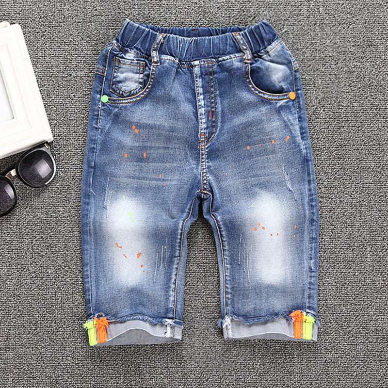 Children's Pants Boy Jeans Summer Casual Shorts - Minihomy