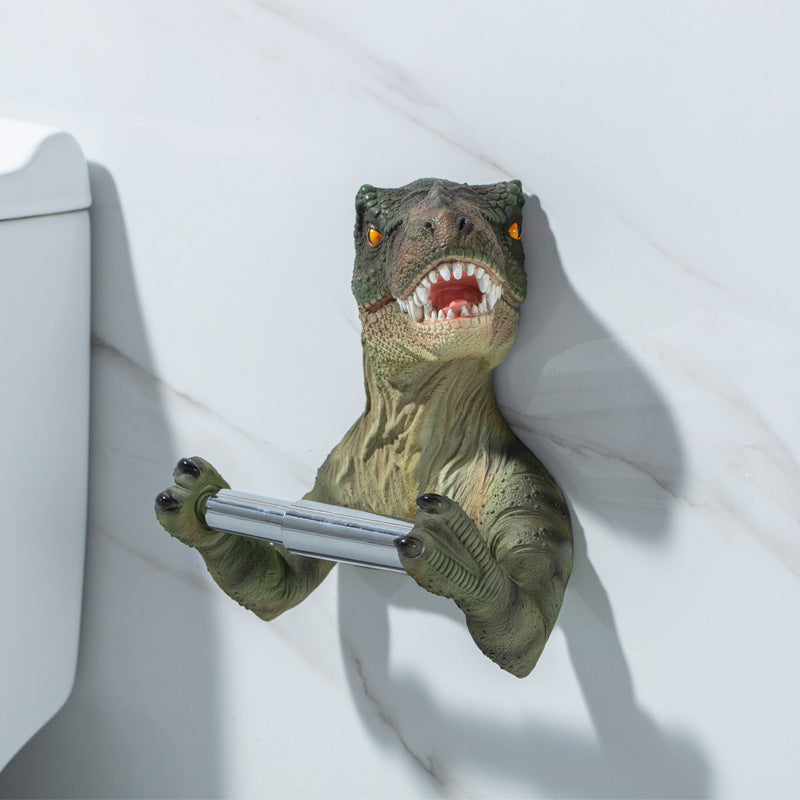 Resin Dinosaur Tissue Holder Box - Modern Toilet Paper Towel Holder