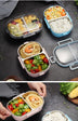 Portable Children's Lunch Box 304 Stainless Steel Bento Kitchen Leak Proof Food Box for Kids - Minihomy