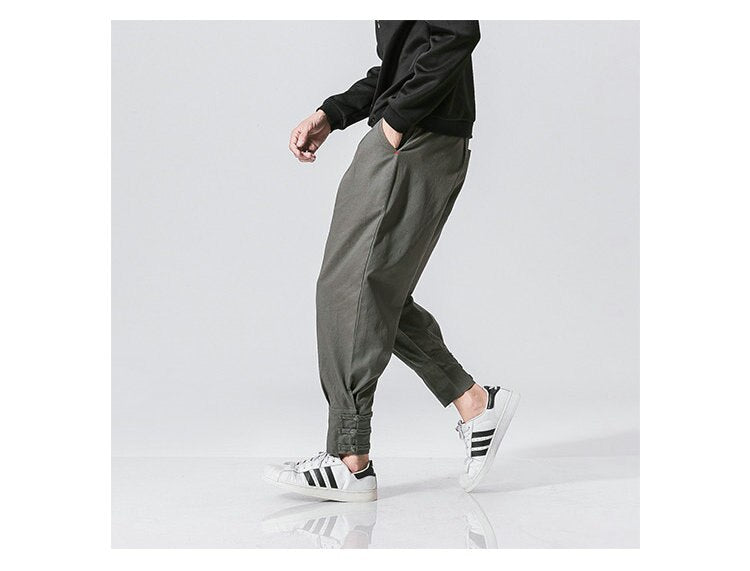 Men's mouth buckle casual pants - Minihomy