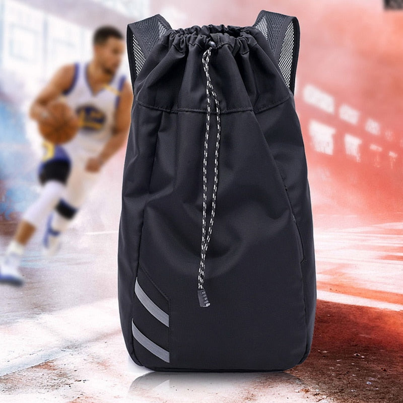 Oxford Fabric Bucket Drawstring Waterproof Outdoor Soccer Football Basketball Backpack Bags - Minihomy