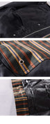 Mens Casual Patchwork Striped Contrast Jacket - Minihomy