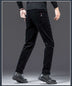 Mens Autumn Outer Wear Plus Velvet Straight Trousers - Minihomy