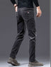 Mens Autumn Outer Wear Plus Velvet Straight Trousers - Minihomy