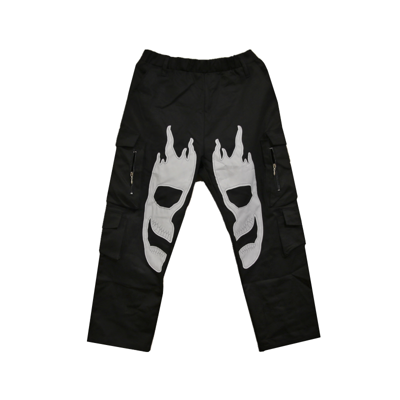 Patch Panel Skull Cargo Pants - Minihomy