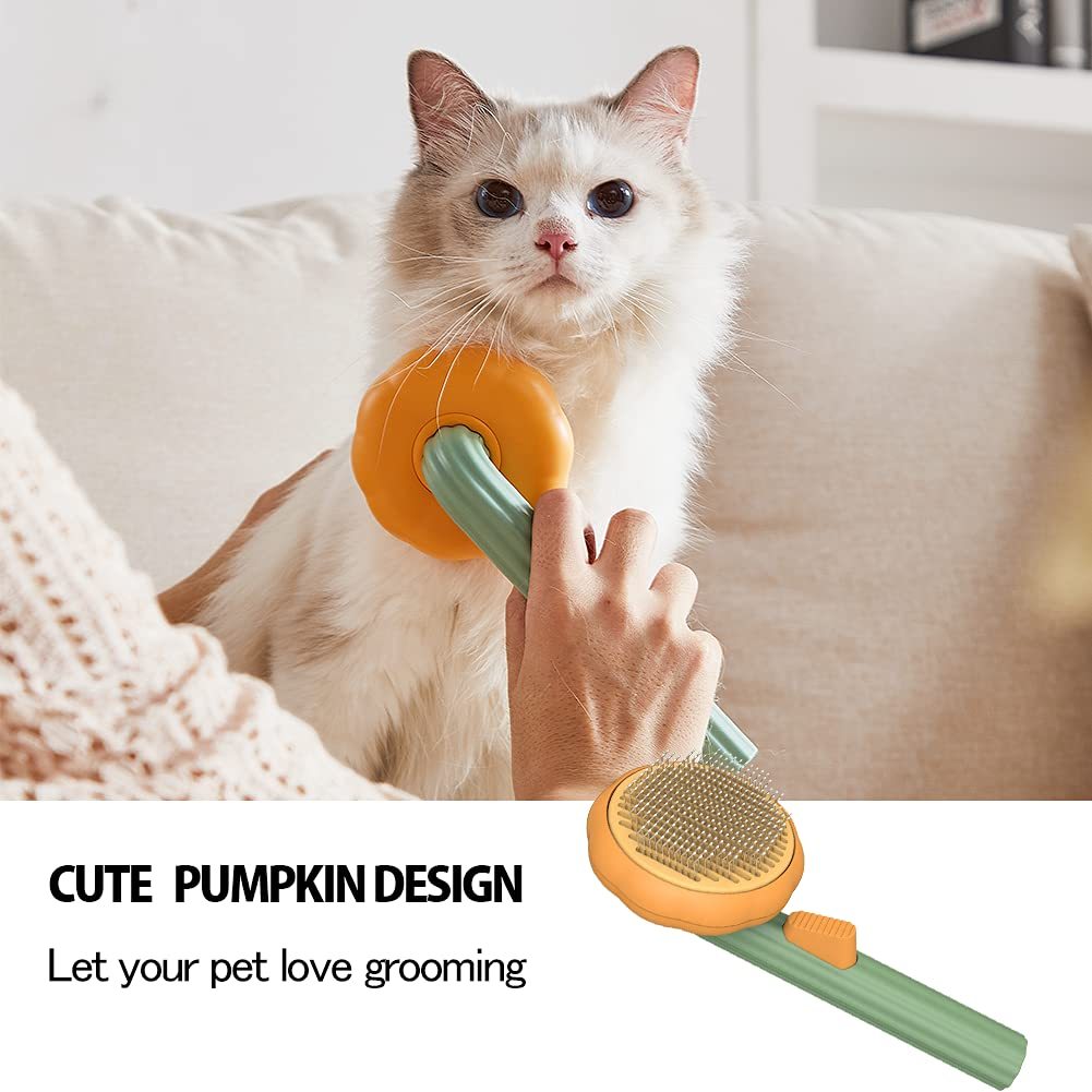 Pet Grooming Self Cleaning Slicker Brush for Dogs Cats Puppy Rabbit - Gentle Hair Removal & Healthy Coat Care - Minihomy