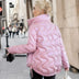 Bread Coat Female Glossy Stand-up Collar Down Cotton-padded Jacket - Minihomy