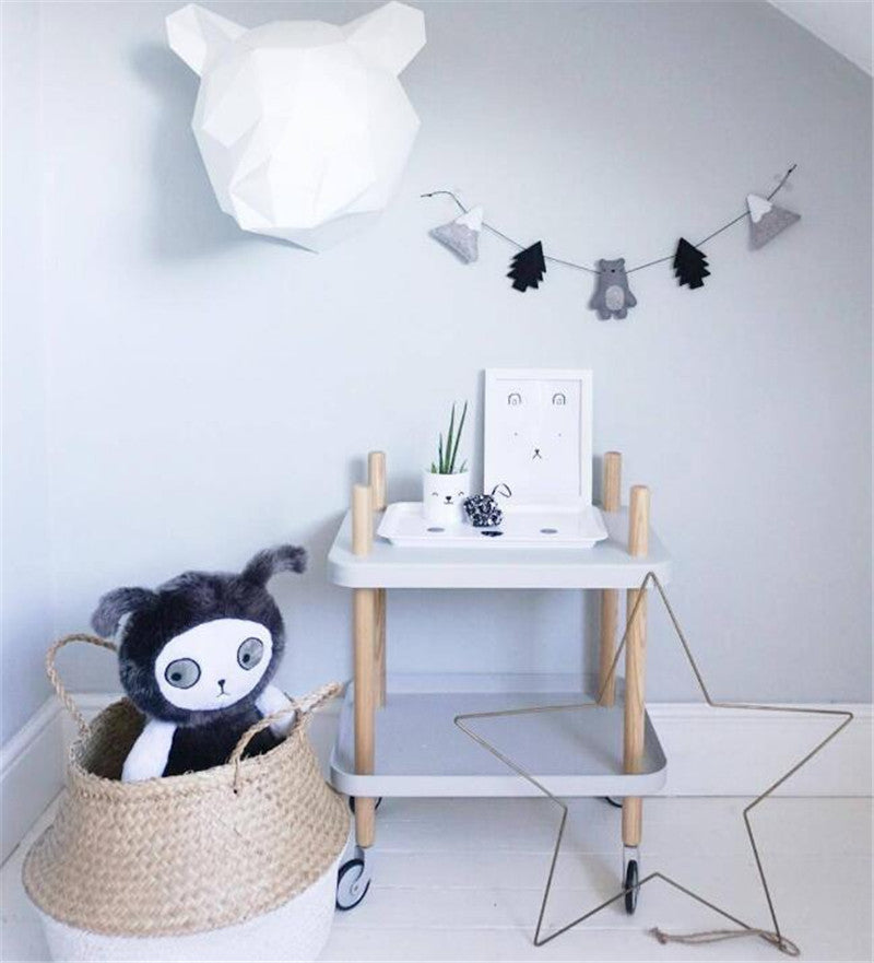 Kids Room Decoration Hanging Wall Decor Felt Fabric Cloud Garland String Party Banner - Minihomy