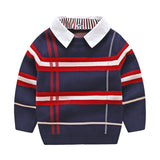 Boys plaid jacquard sweater - Minihomy