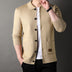 Cardigan Men's Knitted Turn-Down Collar Coat Thin Loose Sweater - Minihomy