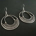 Geometric Round Hollow Antique Silver Earrings: European & American Trend - Minihomy