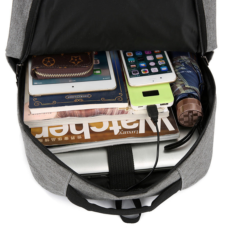 Men's USB Charging Casual Fashion Computer Bag Three-piece Set - Minihomy