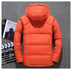 Men's Short Winter Thick White Down Hooded Jacket Multi-pocket Outdoor Set - Minihomy