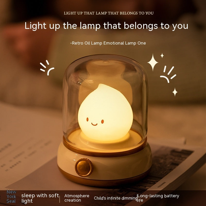 Cute Retro Night Light - Mini USB Rechargeable LED Lamp for Bedroom, Coffee Bar & Home Decor - Minihomy