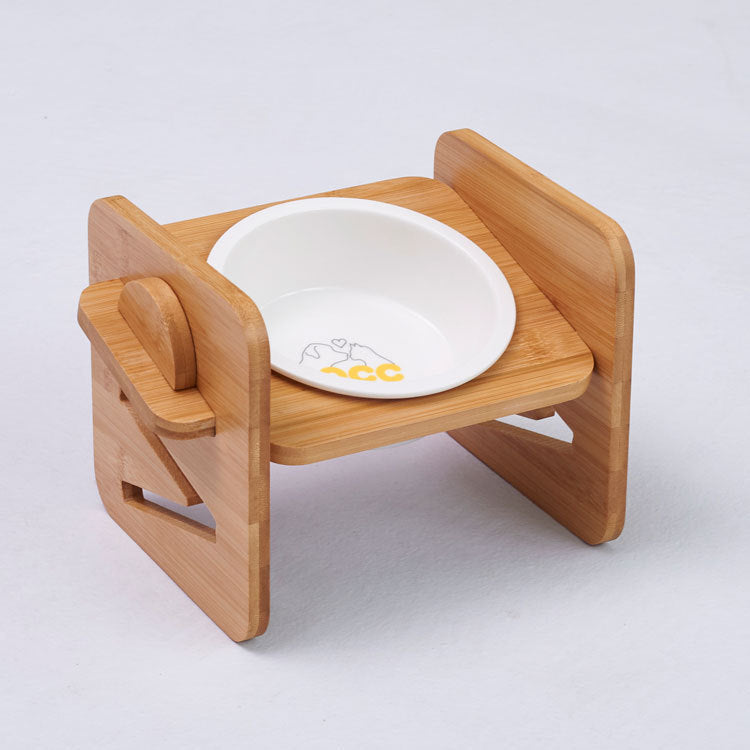 Bamboo Double Bowl Frame: Single or Double Serving Tray - Minihomy