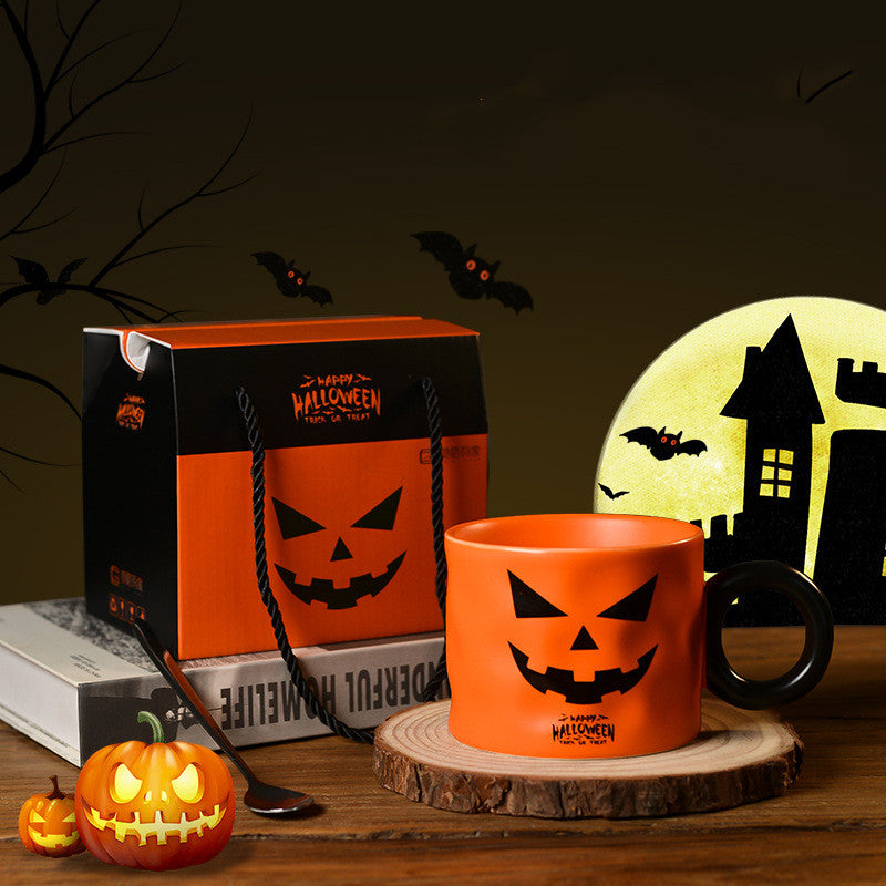 Halloween Gift Pumpkin Cup Ceramic Mug - Minihomy