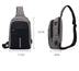 Leisure Travel Waterproof Men's USB Charging Slanted Chest Bag - Minihomy