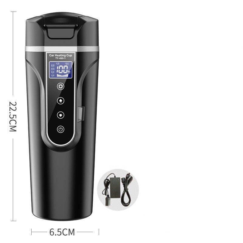 Portable Car Bottle Smart Touch Digital Display Insulated Cup Home Traveling Heating Cup Water Bottle - Minihomy