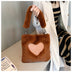 Love Handbags Winter Plush Shoulder Bags For Women - Minihomy