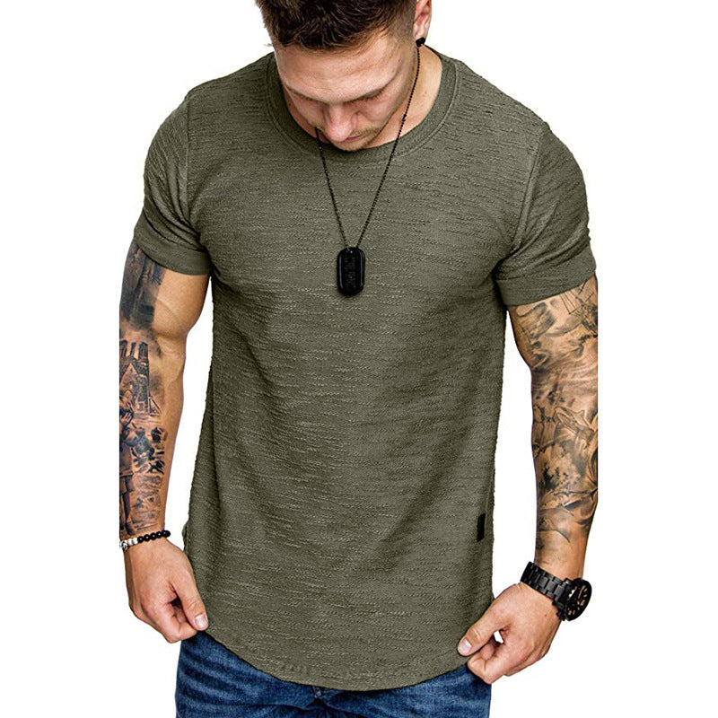 Men's Loose Round Neck Short Sleeve T-Shirt - Minihomy