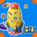 Kids Space Rocket Sprinkler Spinner - Minihomy