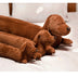 Brown Cute Dachshund Long Sofa Home Decor Pillow - Minihomy