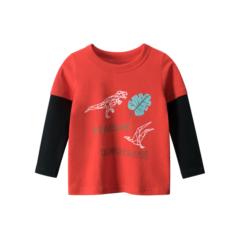 Baby clothes children's long-sleeved T-shirt boys bottoming shirt - Minihomy