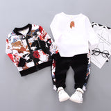 Boys Handsome Autumn And Winter Clothes Three-Piece Kid Clothes - Minihomy