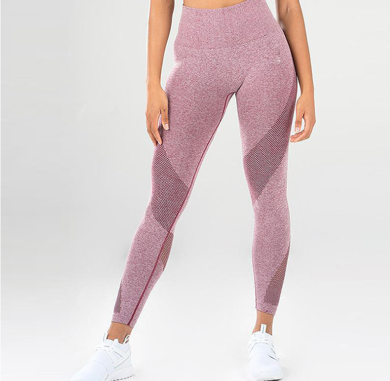 Mesh stitching hip yoga pants sports leggings - Minihomy