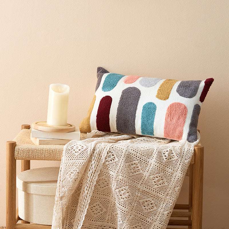 Bedroom Cushion Cover Back Office Waist Pillow Cover - Minihomy