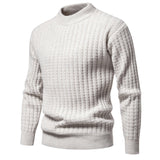 Autumn Men's Knitwear Solid Color Round Neck Sweater - Minihomy