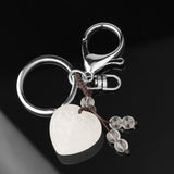 Love Natural Stone Crystal Keychain - Minihomy