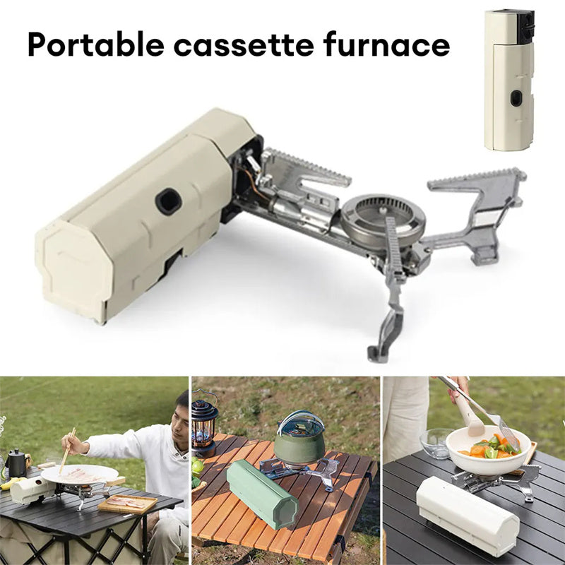 Portable Folding Camping Gas Stove - Outdoor Hiking BBQ Travel Cooking Grill Cooker - Minihomy