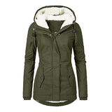 Autumn Winter Berber Fleece Casual Hooded Coat - Minihomy