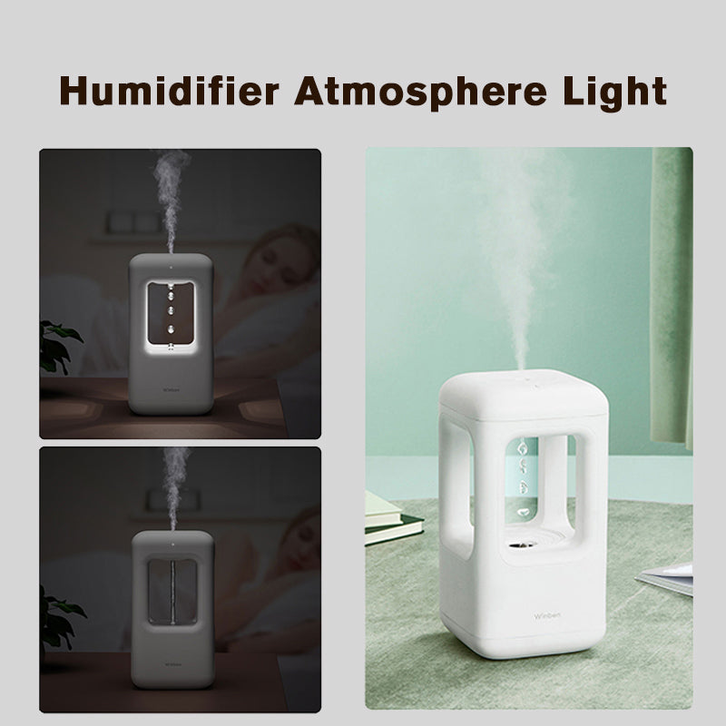 Air Humidifier - Quiet Bedroom Anti-Gravity Water Drop Humidifier with Atmosphere Light - Minihomy