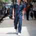 Men's Multi Pocket Lapel Collar Loose Casual Jumpsuit - Minihomy