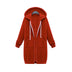 Hooded Long Sleeve Sweater Fleece Long Jacket - Minihomy